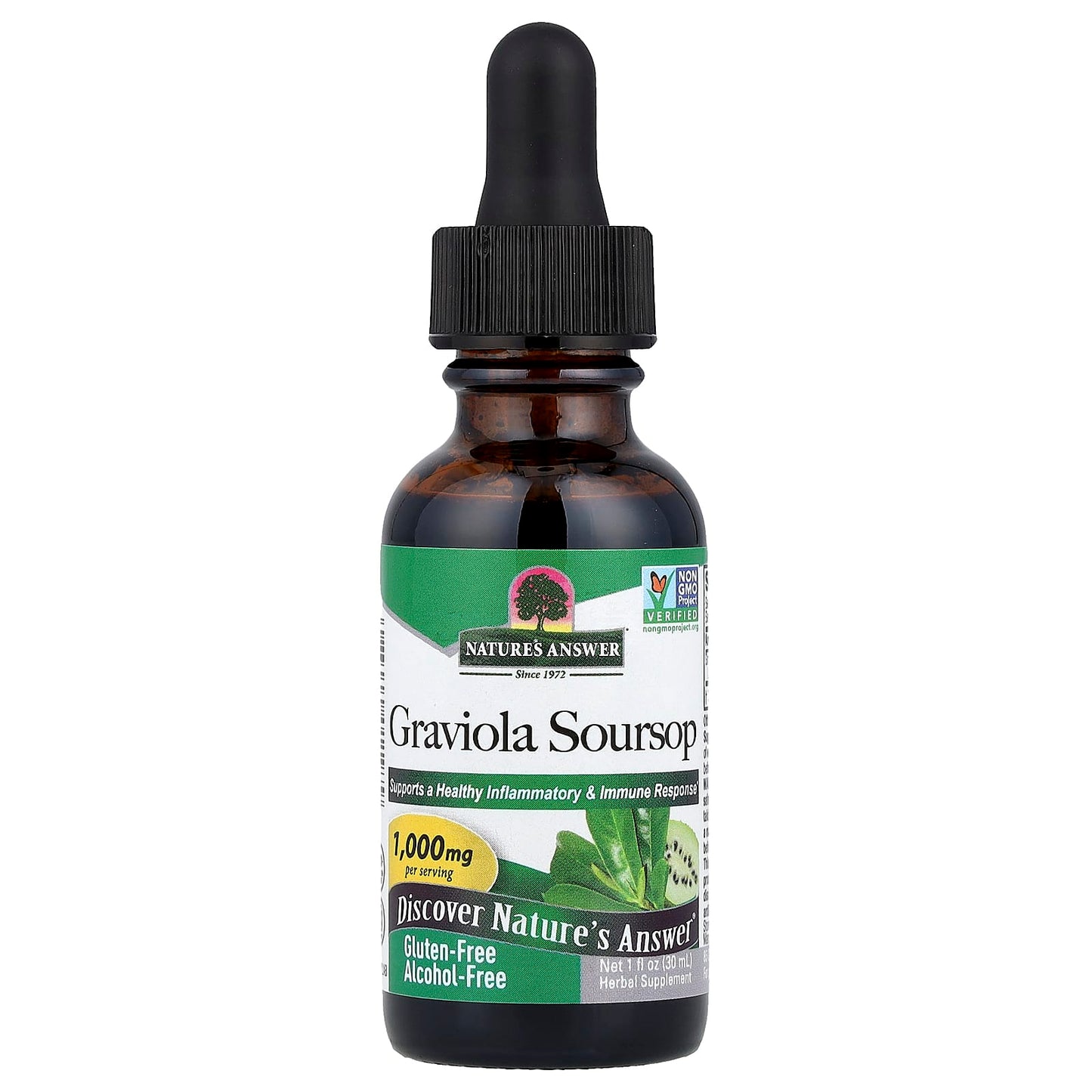 Nature's Answer, Graviola Soursop , 1,000 mg, 1 fl oz (30 ml) - Image 1