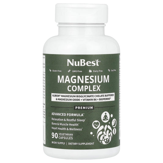 NuBest, Magnesium Complex, 90 Vegetarian Capsules - Image 1