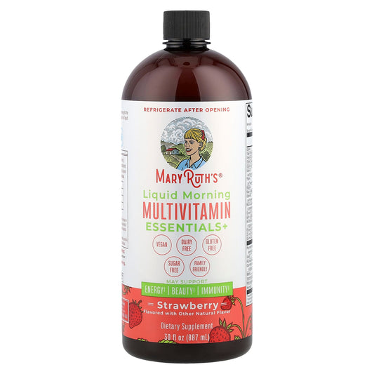 MaryRuth's, Liquid Morning Multivitamin Essentials+, Strawberry, 30 fl oz (887 ml) - Image 1
