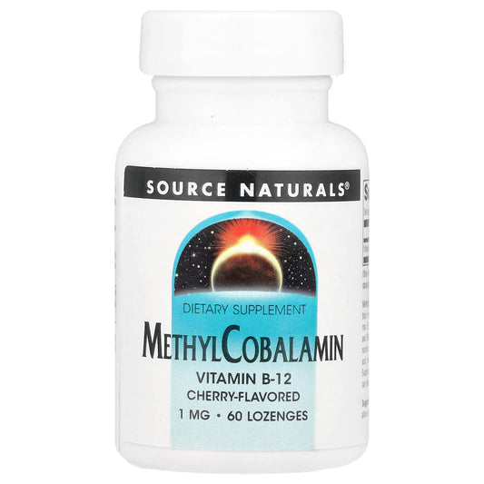 Source Naturals, MethylCobalamin, Cherry, 1 mg, 60 Lozenges - Image 1