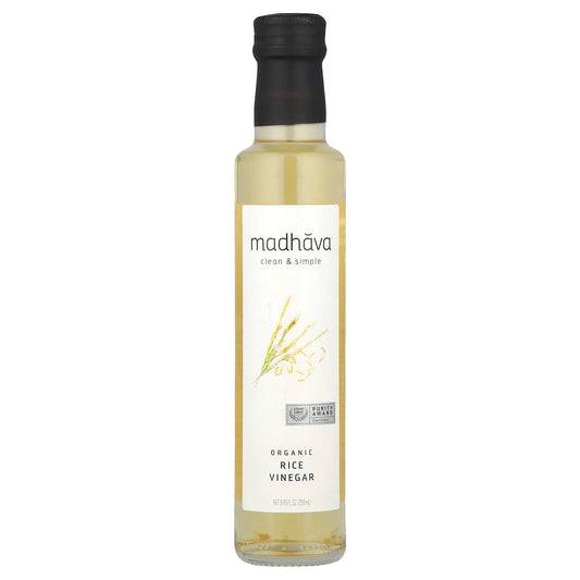 Madhava, Organic Rice Vinegar, 8.45 fl oz (250 ml) - Image 1