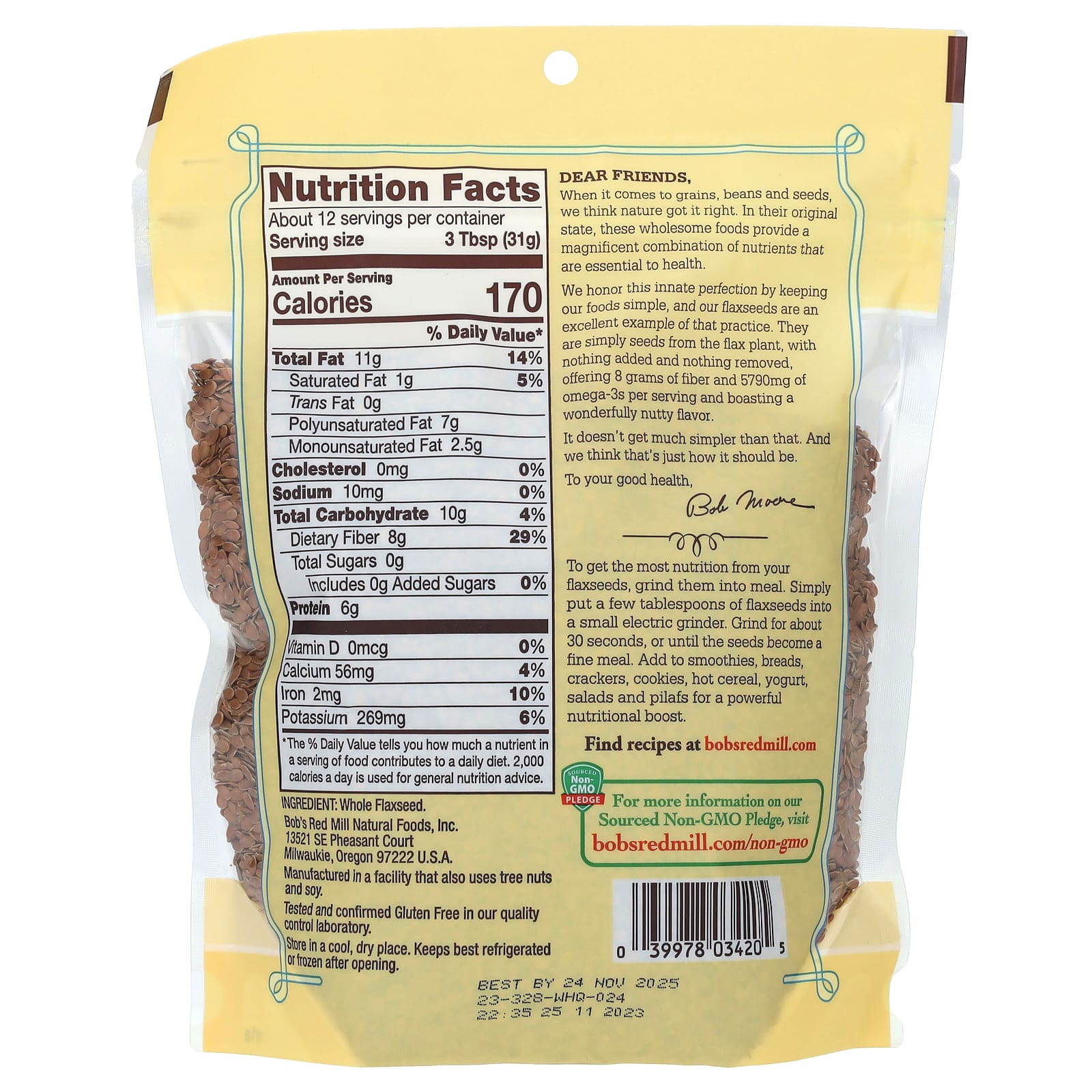 Premium Whole Flaxseed by Bob's Red Mill - Gluten Free, High Fiber & Omega-3s - Image 2