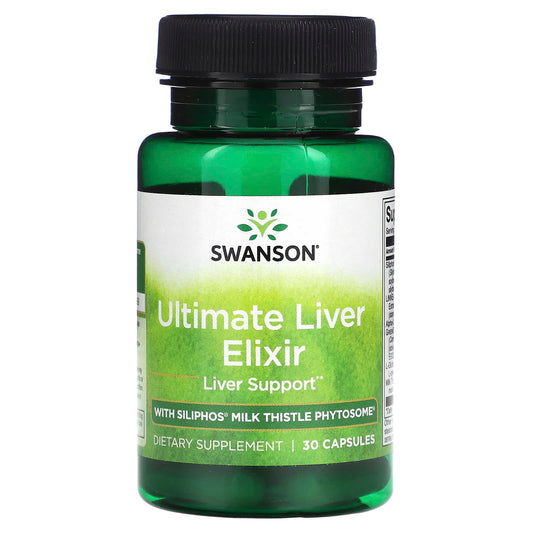 Swanson, Ultimate Liver Elixir with Siliphos Milk Thistle Phytosome, 30 Capsules - Image 1