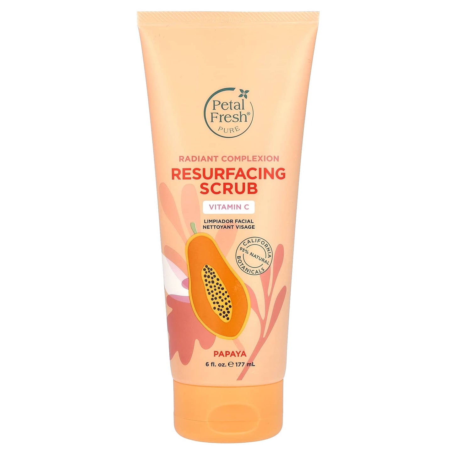 Petal Fresh, Pure, Radiant Complexion Resurfacing Scrub, Papaya, 6 fl oz (177 ml) - Image 1