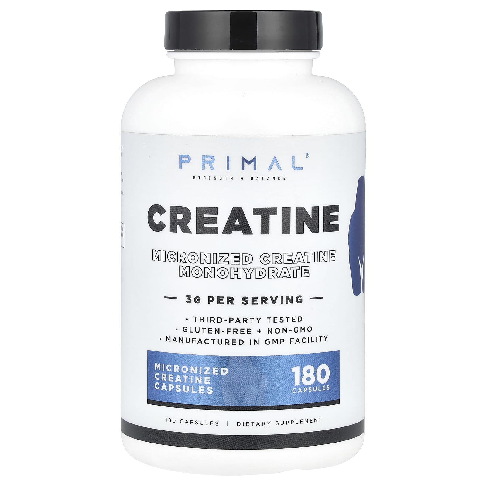 PrePrimal, Creatine, 180 Capsules (0.75 g per Capsule) - Image 1