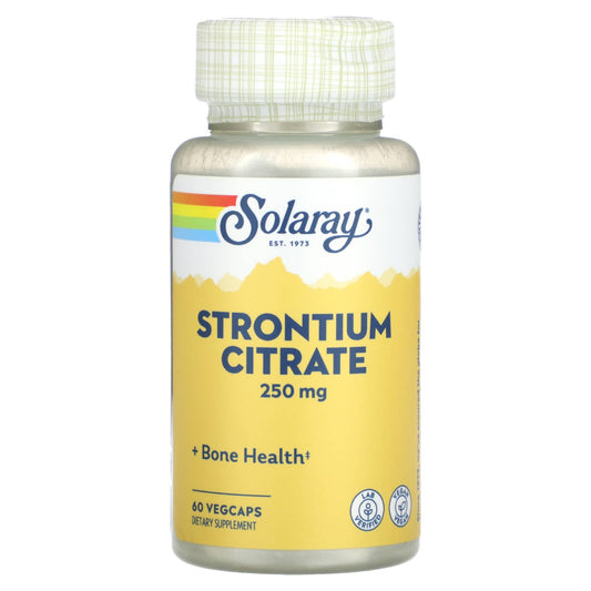 Solaray, Strontium Citrate, 250 mg, 60 Vegcaps - Image 1