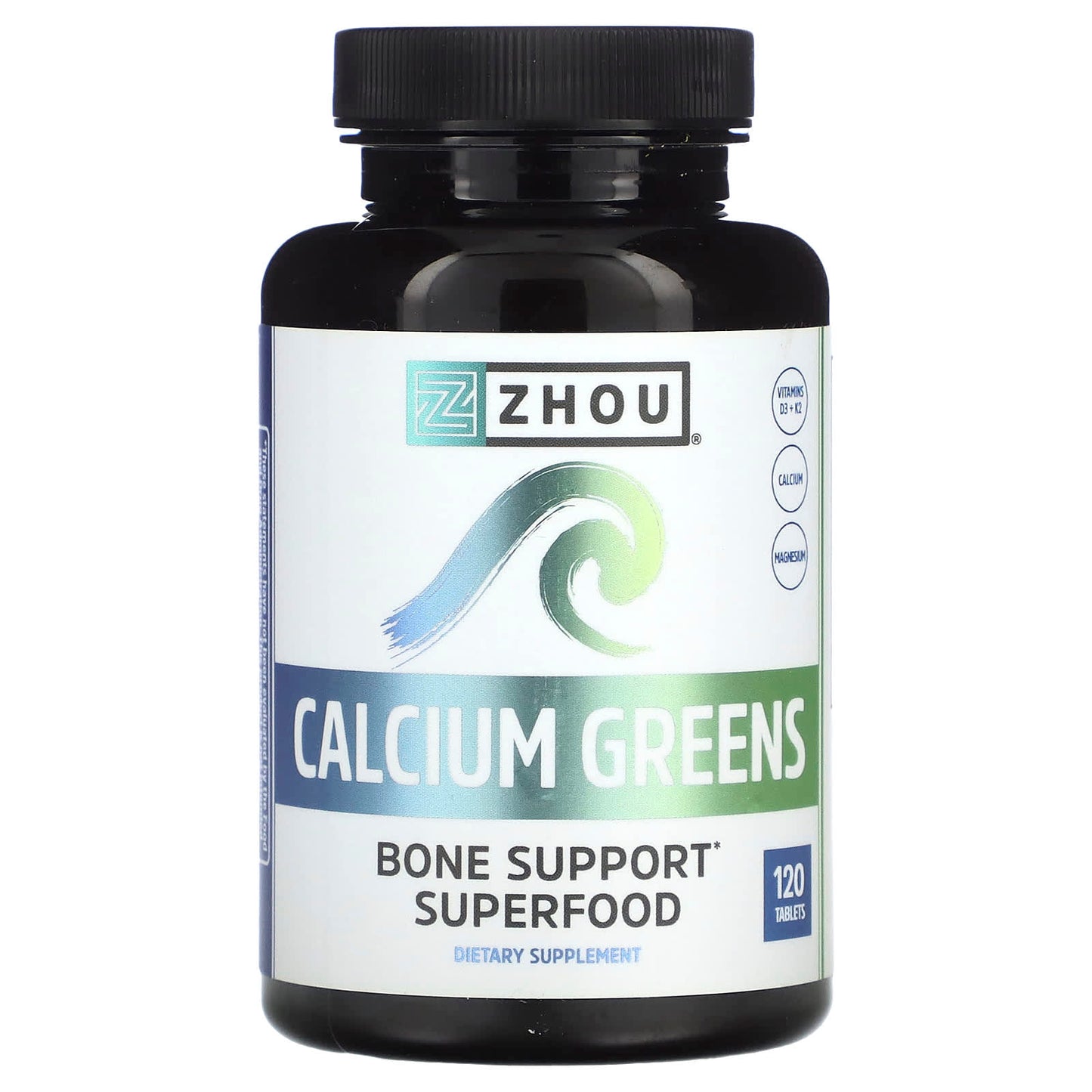 Zhou Nutrition, Calcium Greens, 120 Tablets - Image 1
