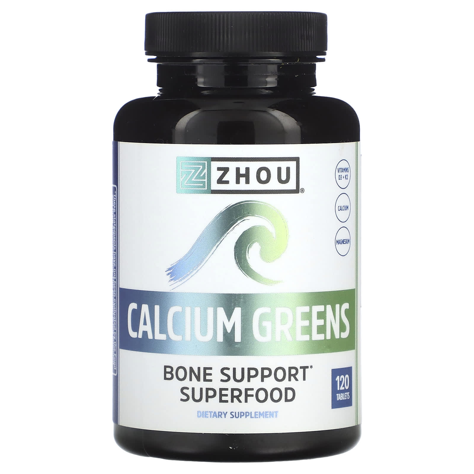 Zhou Nutrition, Calcium Greens, 120 Tablets - Image 1