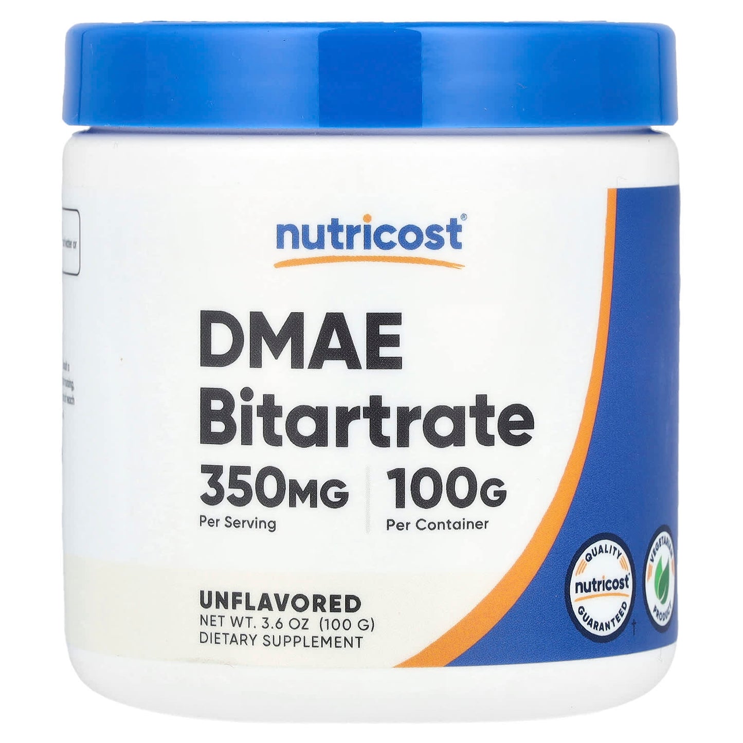 Nutricost, DMAE Bitartrate, Unflavored, 3.6 oz (100 g) - Image 1