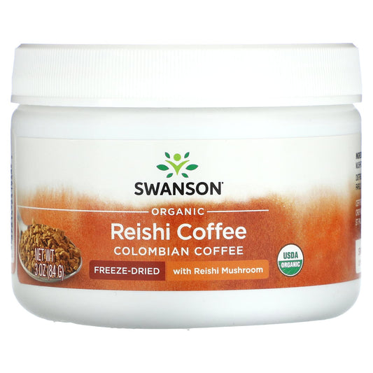 Swanson, Organic Reishi Coffee, Colombian, 3 oz (84 g) - Image 1