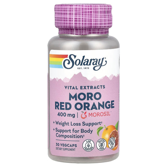 Solaray, Vital Extracts, Moro Red Orange , 400 mg , 30 VegCaps - Image 1