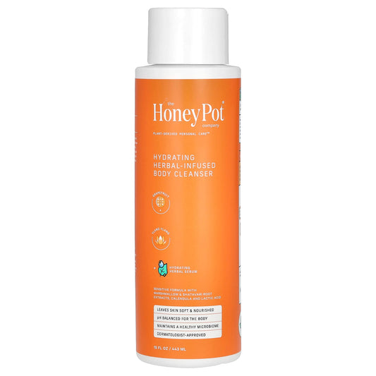 The Honey Pot Company, Hydrating Herbal-Infused Body Cleanser, Grapefruit & Ylang Ylang, 15 fl oz (443 ml) - Image 1