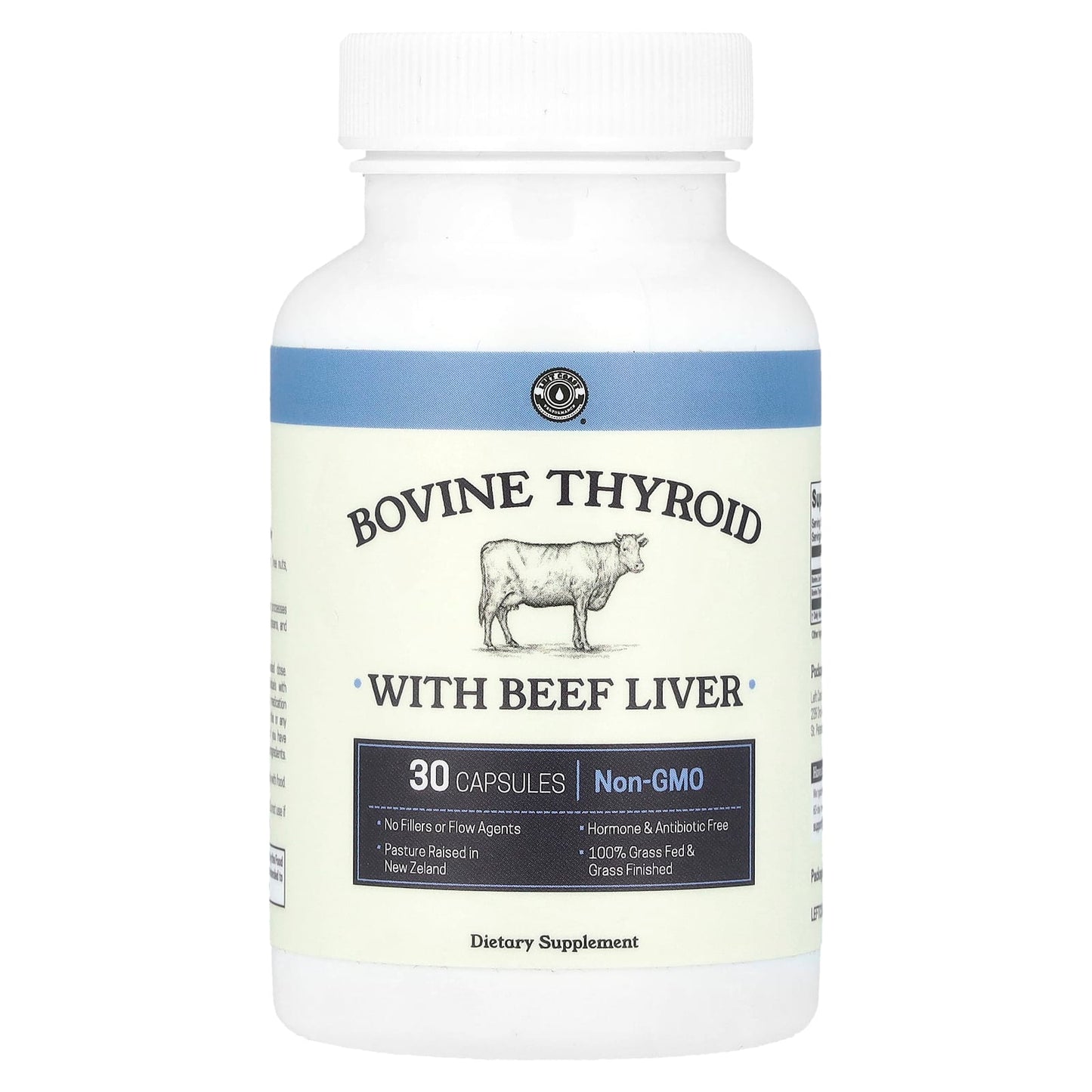 Left Coast Performance, Bovine Thyroid with Beef Liver, 30 Capsules - Image 1