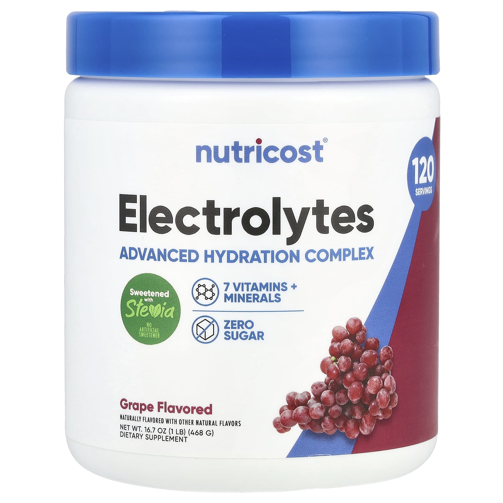 Nutricost, Electrolytes, Advanced Hydration Complex, Grape, 1 lb (468 g) - Image 1
