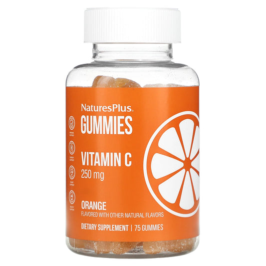 NaturesPlus, Vitamin C Gummies, Orange, 75 Gummies (125 mg per Gummy) - Image 1