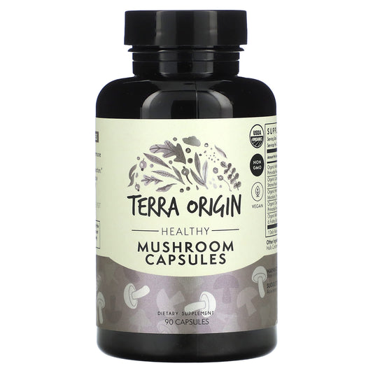Terra Origin, Healthy Mushroom Capsules, 90 Capsules - Image 1