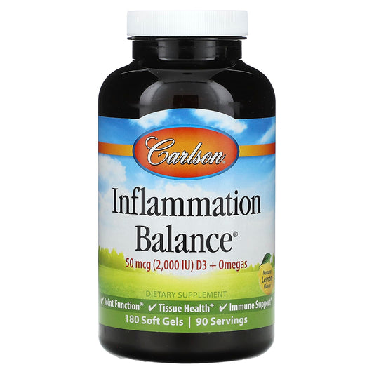 Carlson Inflammation Balance Natural Lemon 180 Soft Gels - Image 1