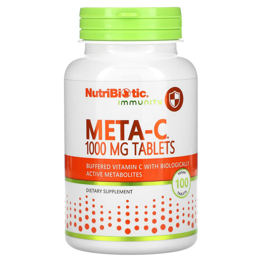 NutriBiotic, Immunity, Meta-C, 1,000 mg, 100 Vegan Tablets - Image 1
