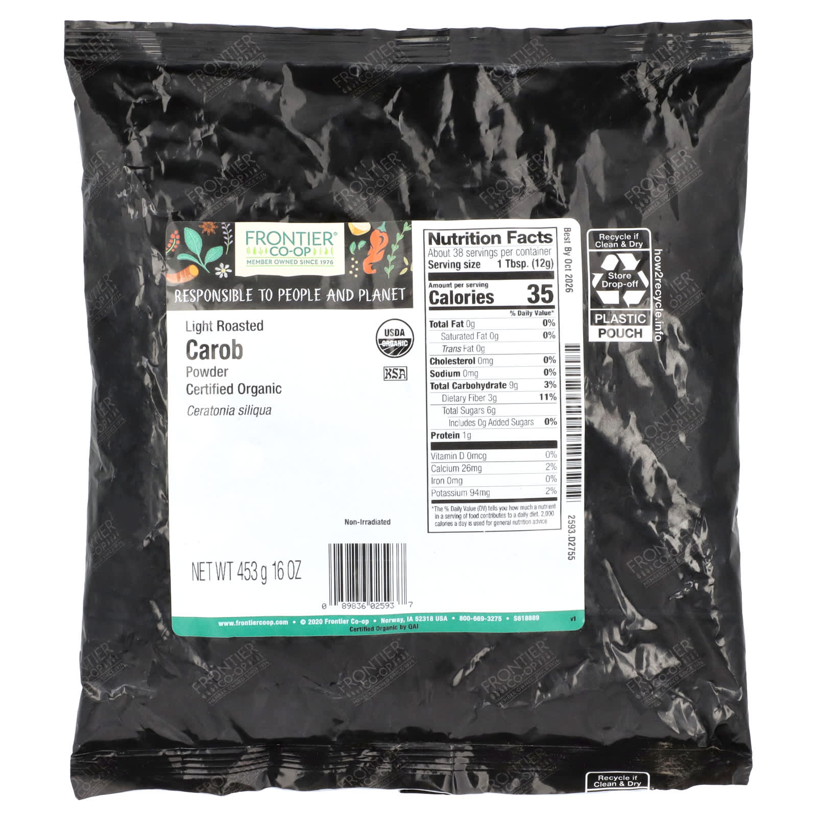 Organic Light Roasted Carob Powder Substitute for Cocoa - Image 2