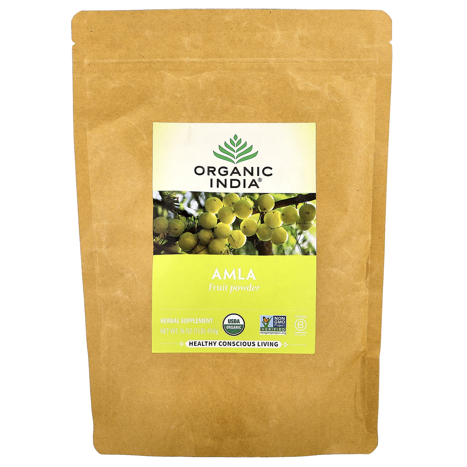 Organic India, Amla Fruit Powder, 16 oz (454 g) - Image 1
