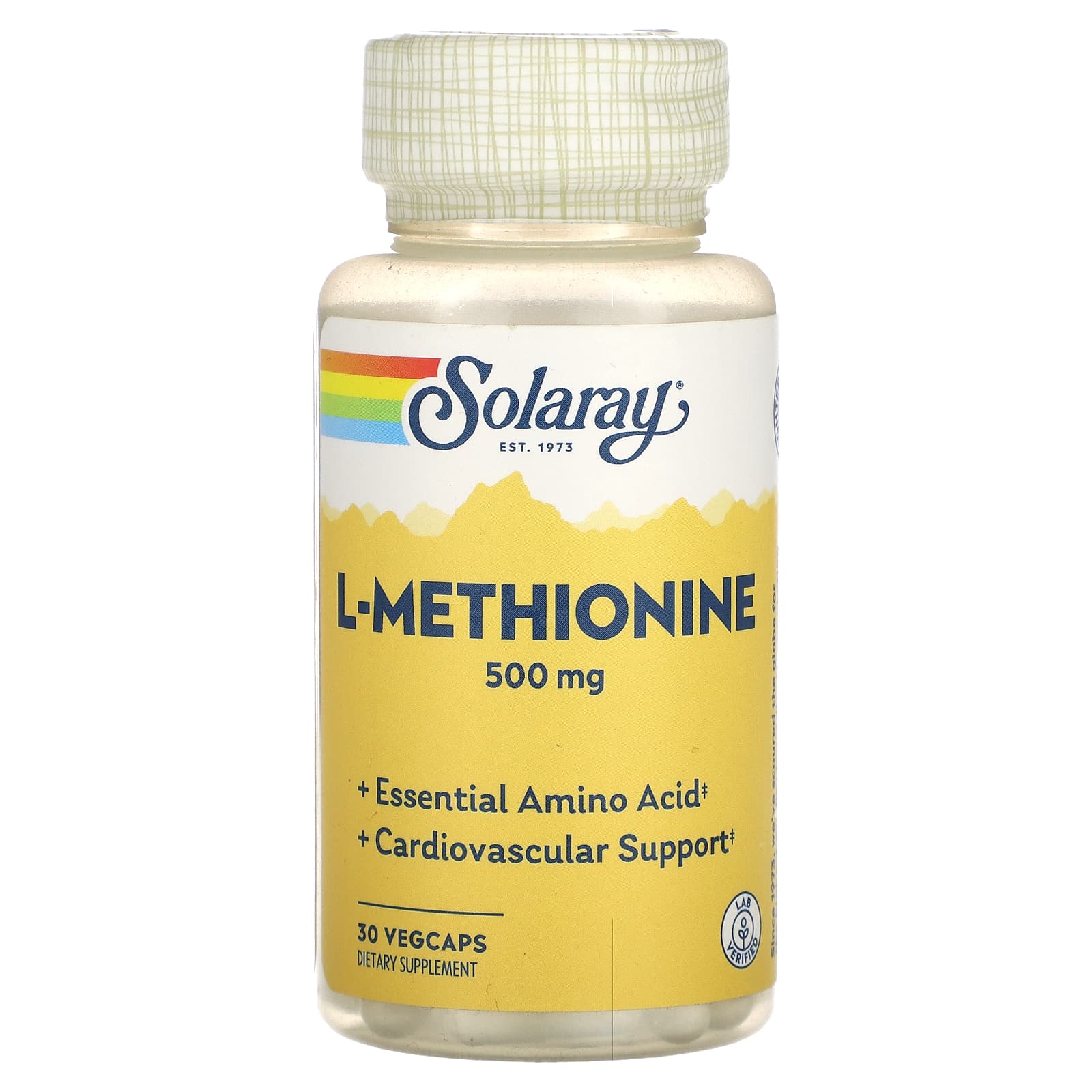 Solaray, L-Methionine, 500 mg, 30 VegCaps - Image 1