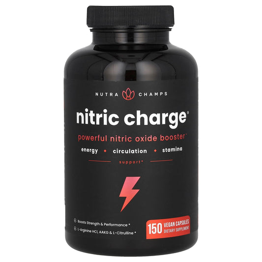 NutraChamps, Nitric Charge, 150 Vegan Capsules - Image 1