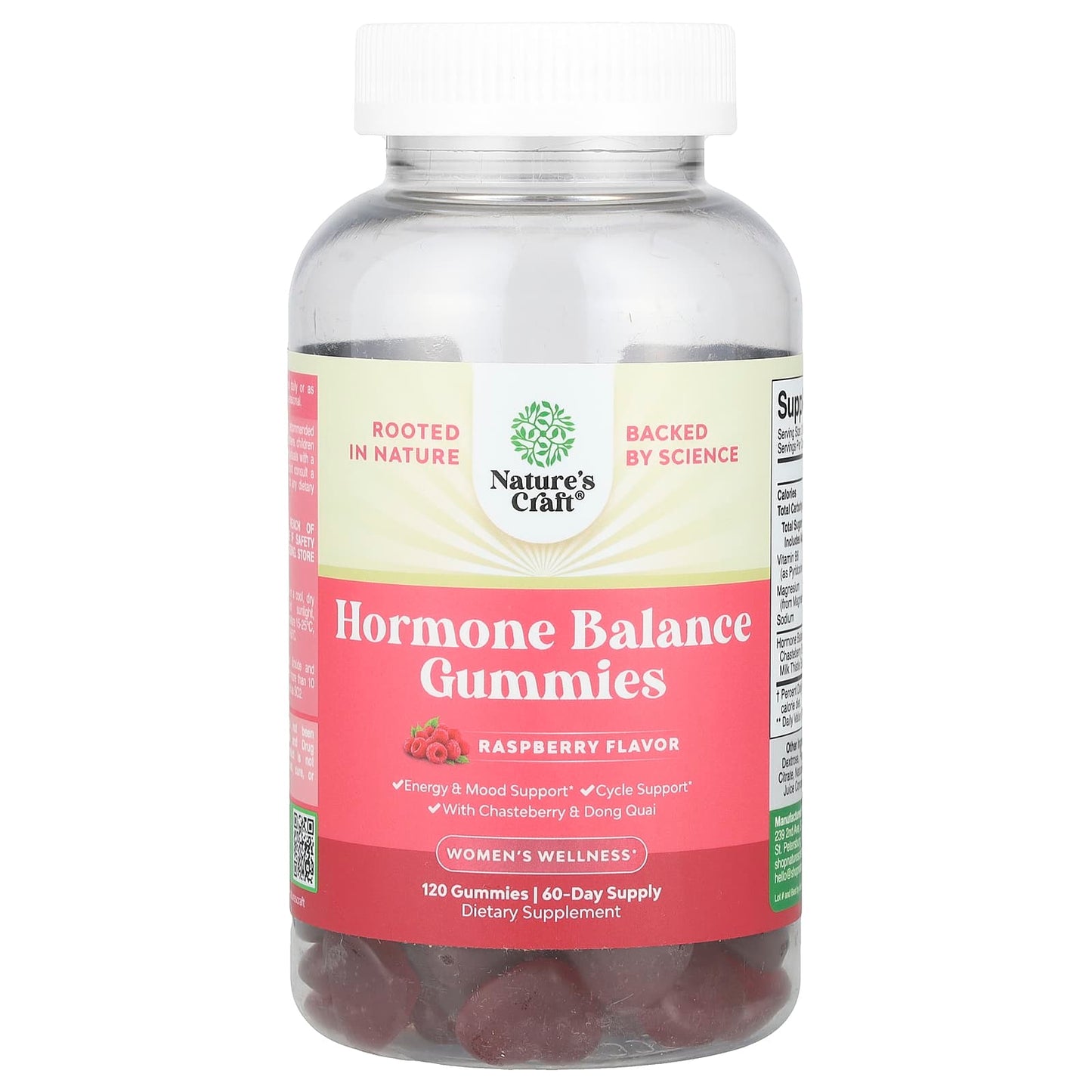 Nature's Craft, Women's Wellness, Hormone Balance Gummies, Raspberry, 120 Gummies - Image 1