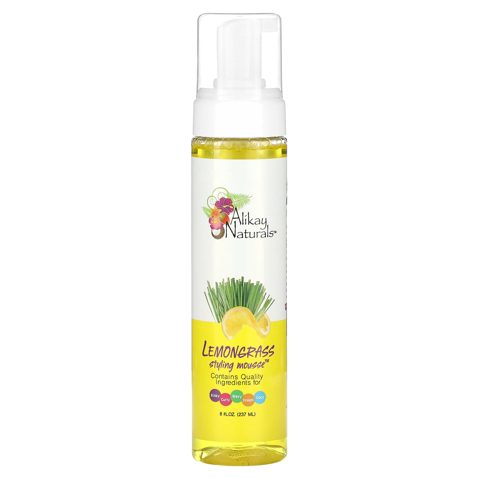 Lemongrass Styling Mousse by Alikay Naturals - Natural Hair Care - Image 1
