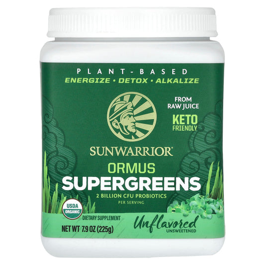 Sunwarrior, Ormus Supergreens, Unflavored , 7.9 oz (225 g) - Image 1