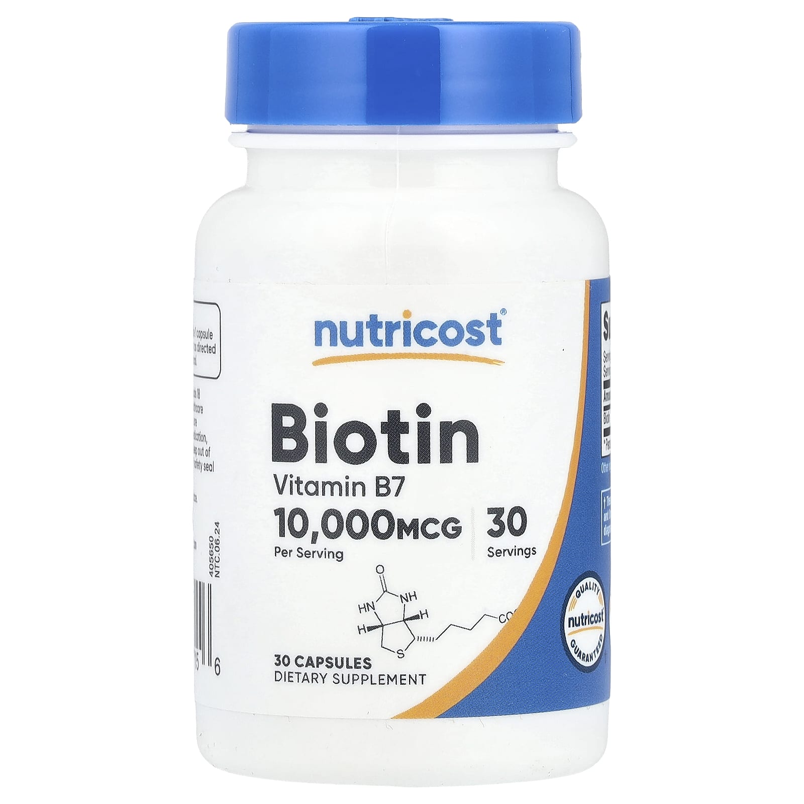 Nutricost, Biotin, 10,000 mcg, 30 Capsules - Image 1