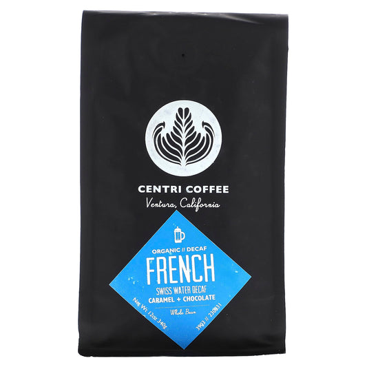 Decaf French Roast Coffee, Organic, Whole Bean, 12 oz by Centri Coffee - Image 1