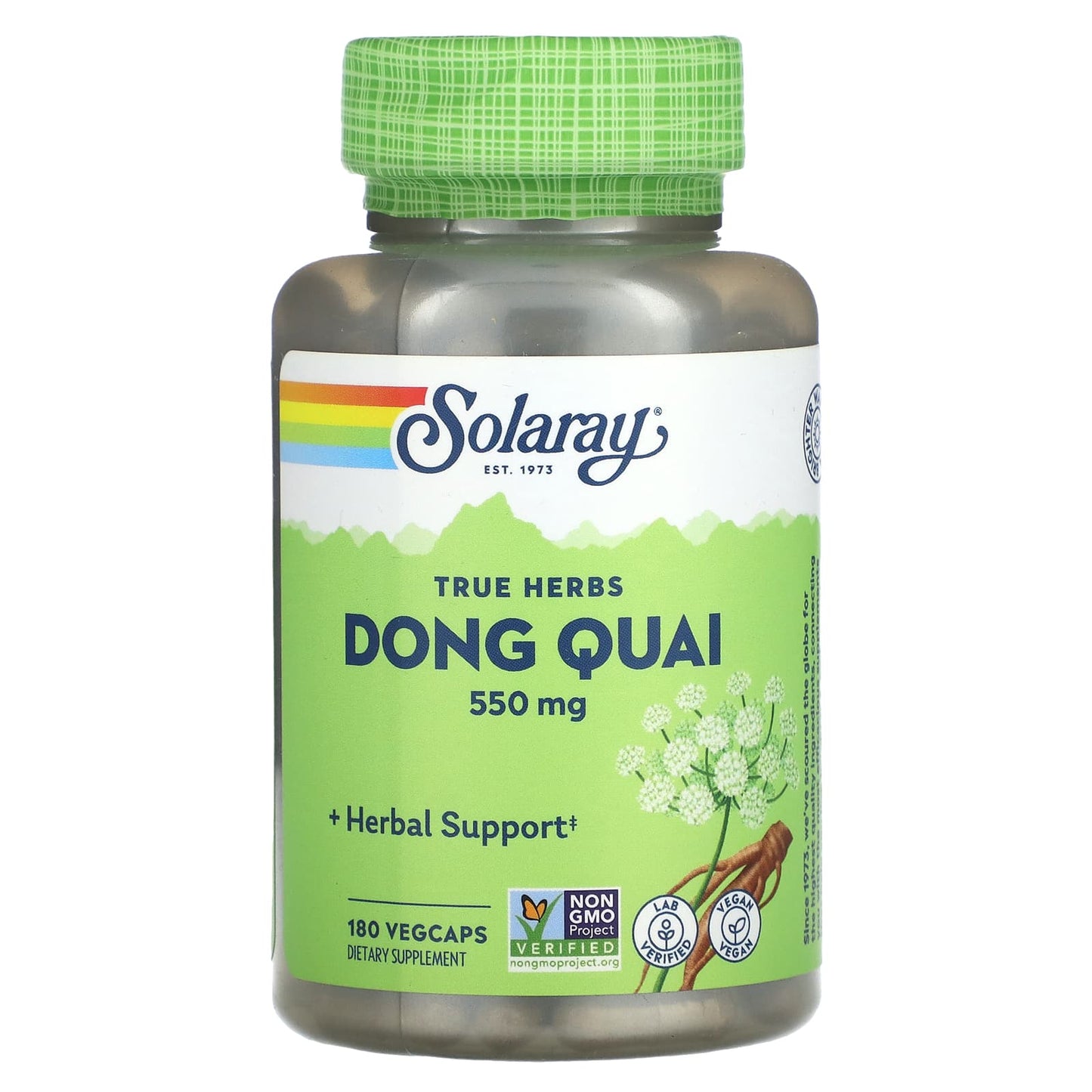 Solaray, True Herbs, Dong Quai , 550 mg, 180 VegCaps - Image 1