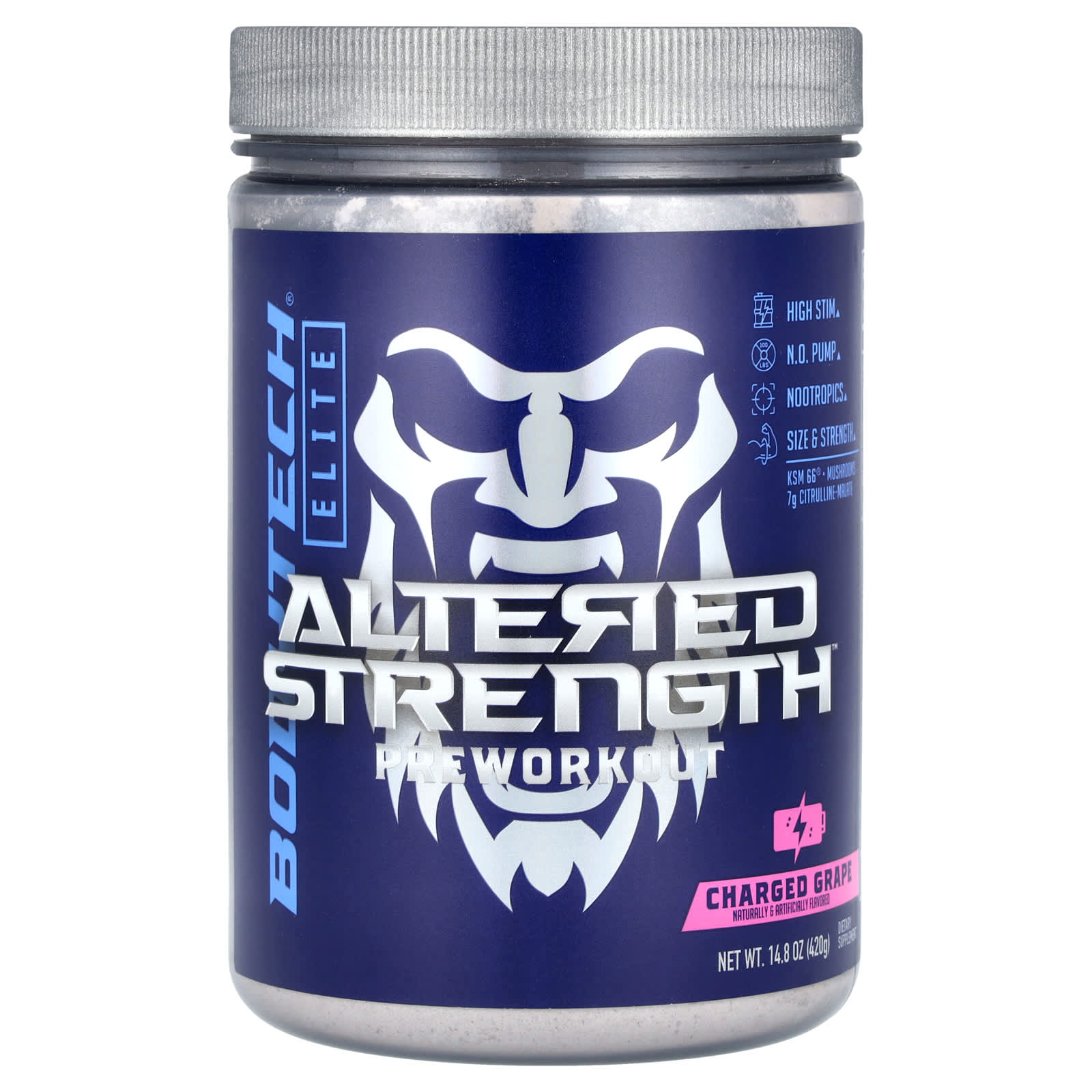 Altered Strength Pre-Workout Supplement by BodyTech - Charged Grape - Image 1