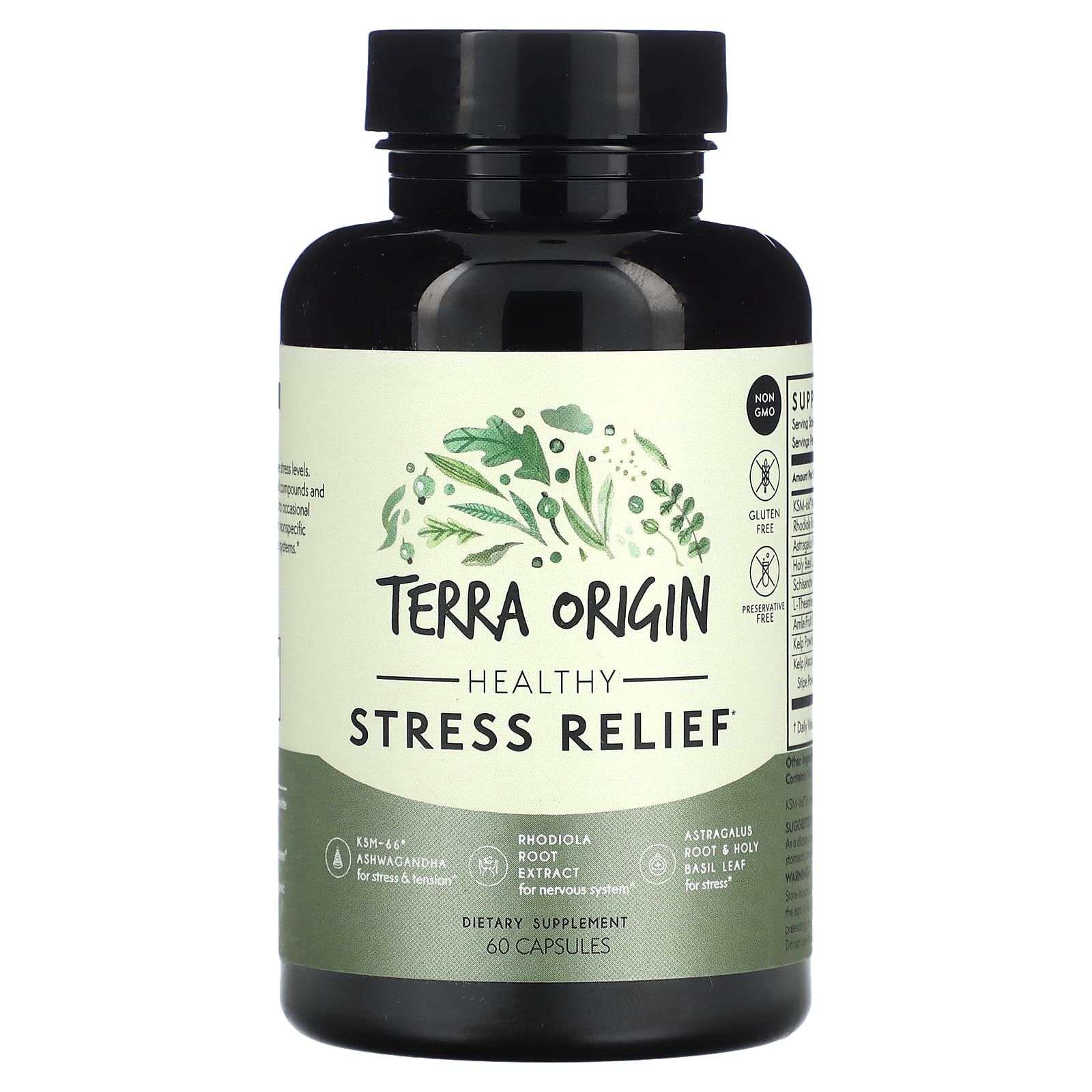 Terra Origin, Healthy Stress Relief, 60 Capsules - Image 1