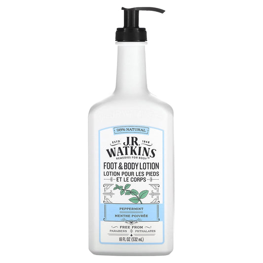 Peppermint Foot & Body Lotion by J R Watkins - 98% Natural - Image 1