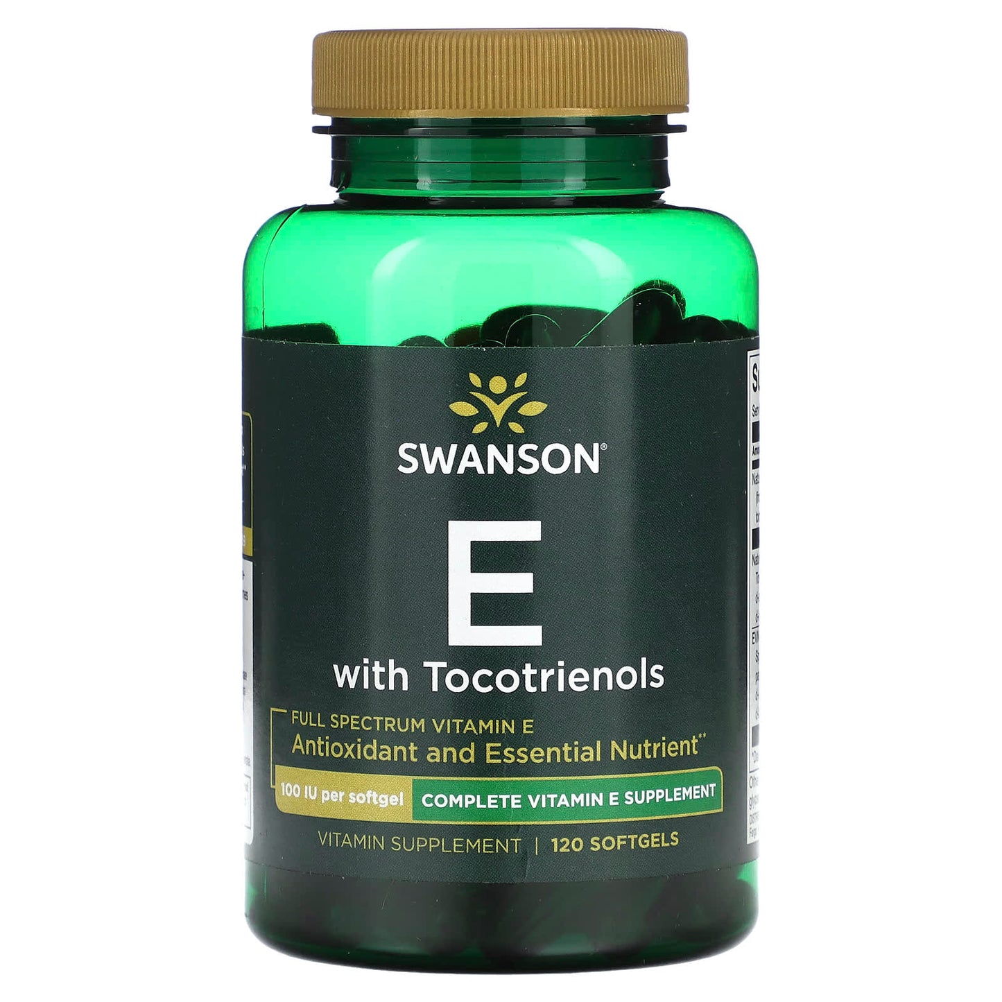Swanson, Full Spectrum Vitamin E With Tocotrienols, 120 Softgels - Image 1