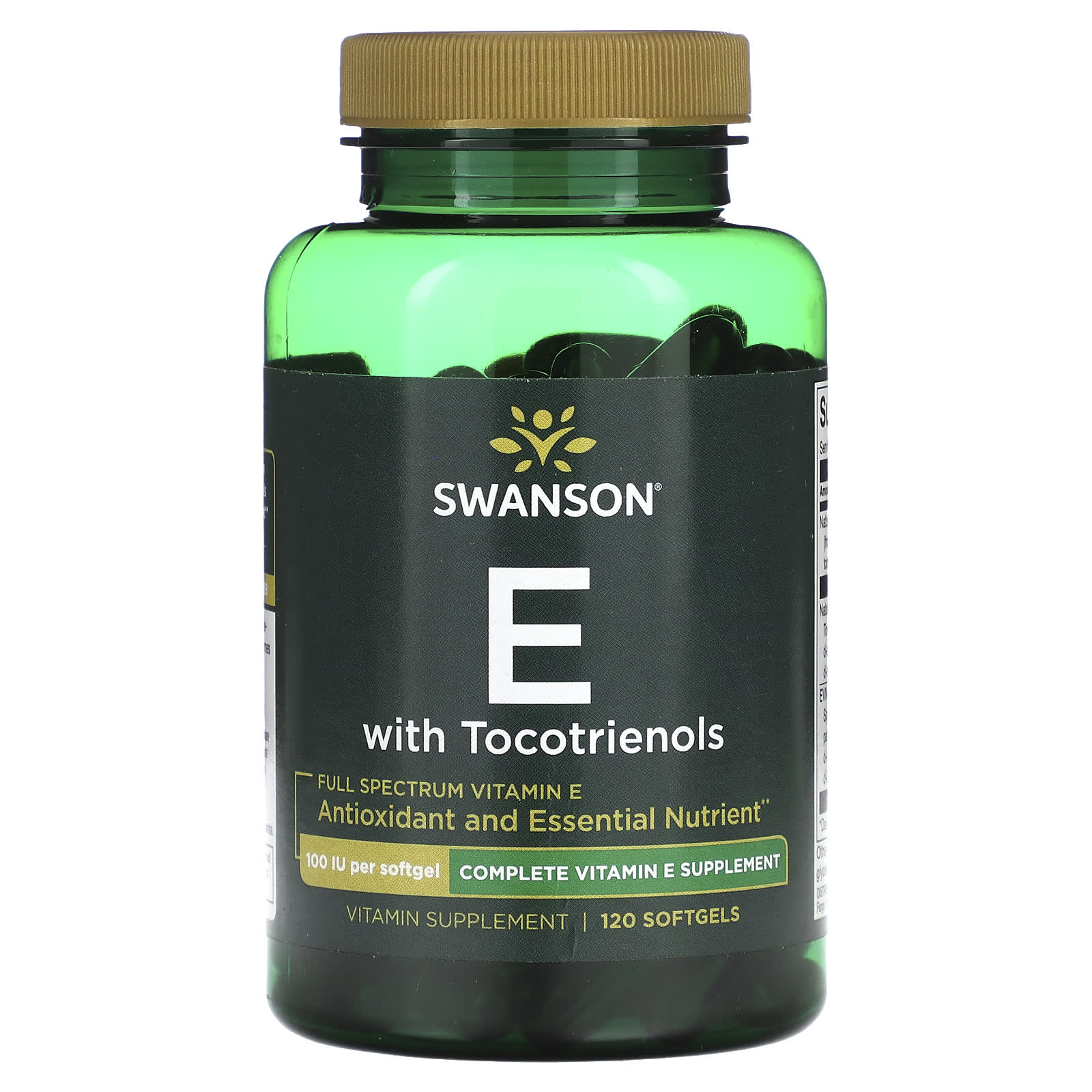Swanson, Full Spectrum Vitamin E With Tocotrienols, 120 Softgels - Image 1