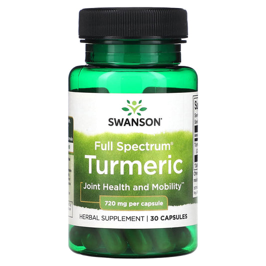 Swanson, Full Spectrum Turmeric, 720 mg, 30 Capsules - Image 1