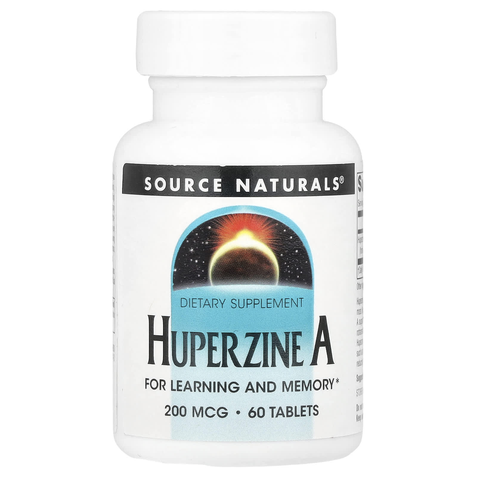 Source Naturals, Huperzine A, 200 mcg , 60 Tablets - Image 1