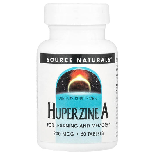 Source Naturals, Huperzine A, 200 mcg , 60 Tablets - Image 1