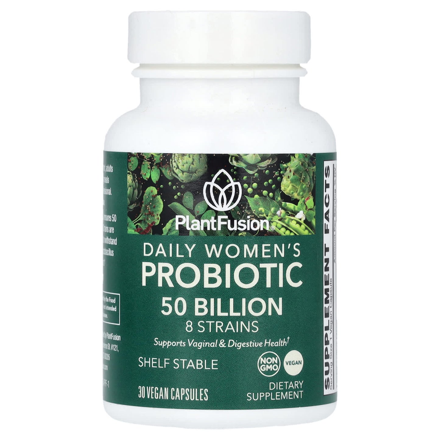 PlantFusion, Daily Women's Probiotic, 50 Billion, 30 Vegan Capsules - Image 1