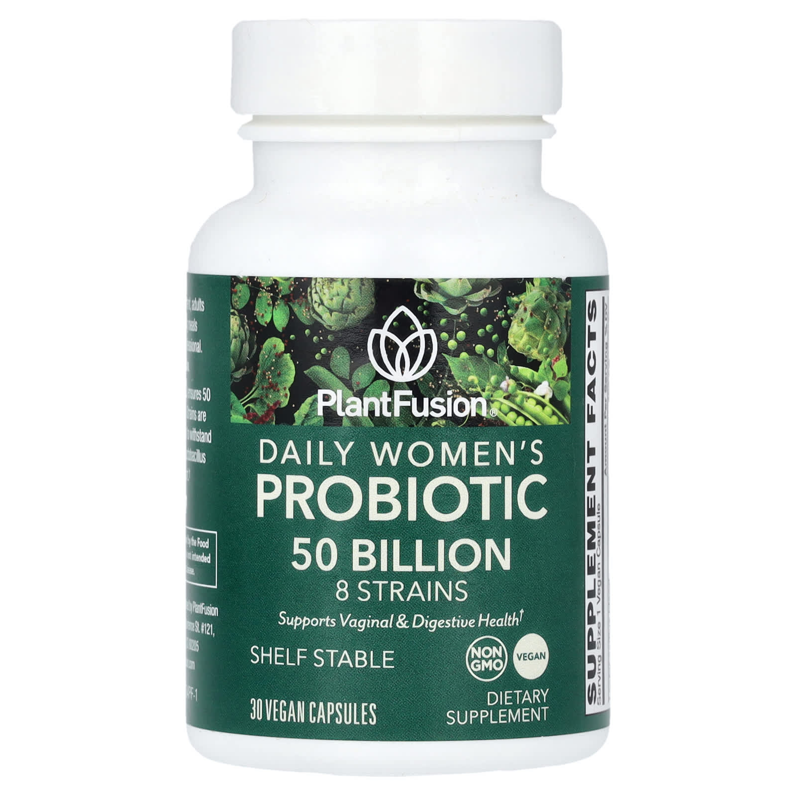 PlantFusion, Daily Women's Probiotic, 50 Billion, 30 Vegan Capsules - Image 1