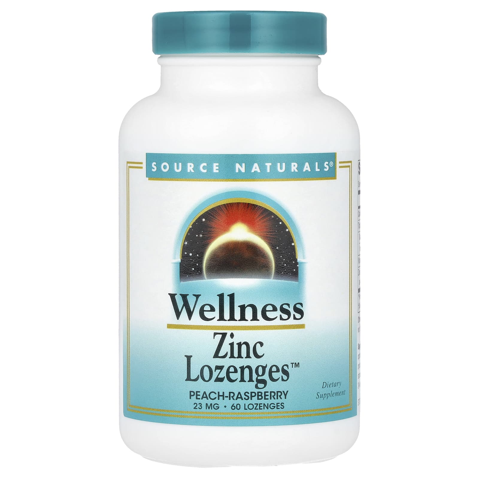 Source Naturals, Wellness Zinc Lozenges™, Peach-Raspberry, 23 mg, 60 Lozenges - Image 1
