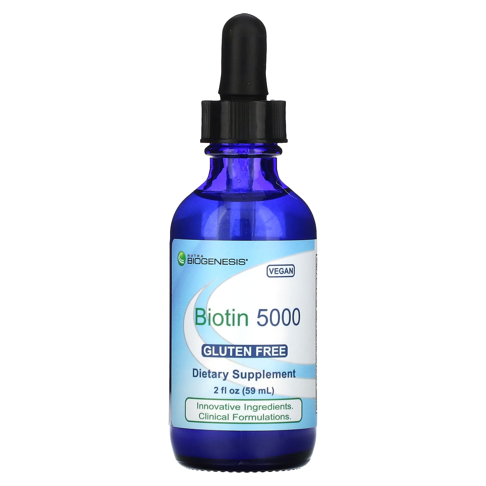 Nutra BioGenesis, Biotin 5000, 5,000 mcg, 2 fl oz (59 ml) - Image 1