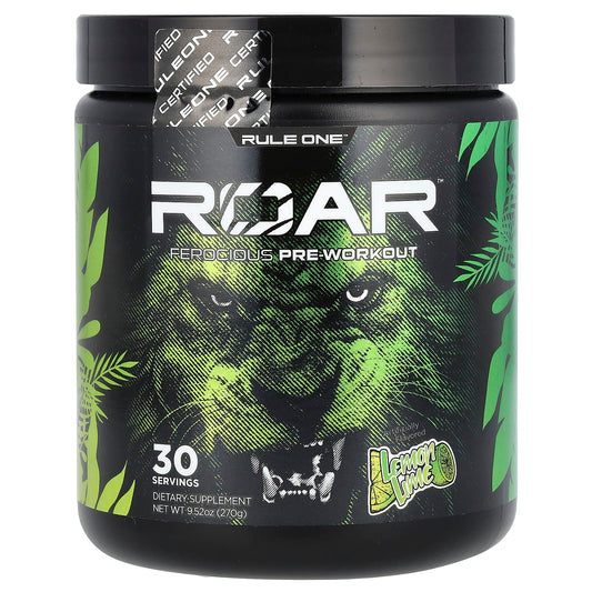 Rule One Proteins, Roar, Ferocious Pre-Workout, Lemon Lime, 9.52 oz (270 g) - Image 1