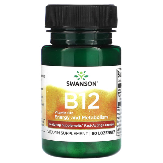 Swanson, Vitamin B12, 60 Lozenges (5,000 mcg per Lozenge) - Image 1