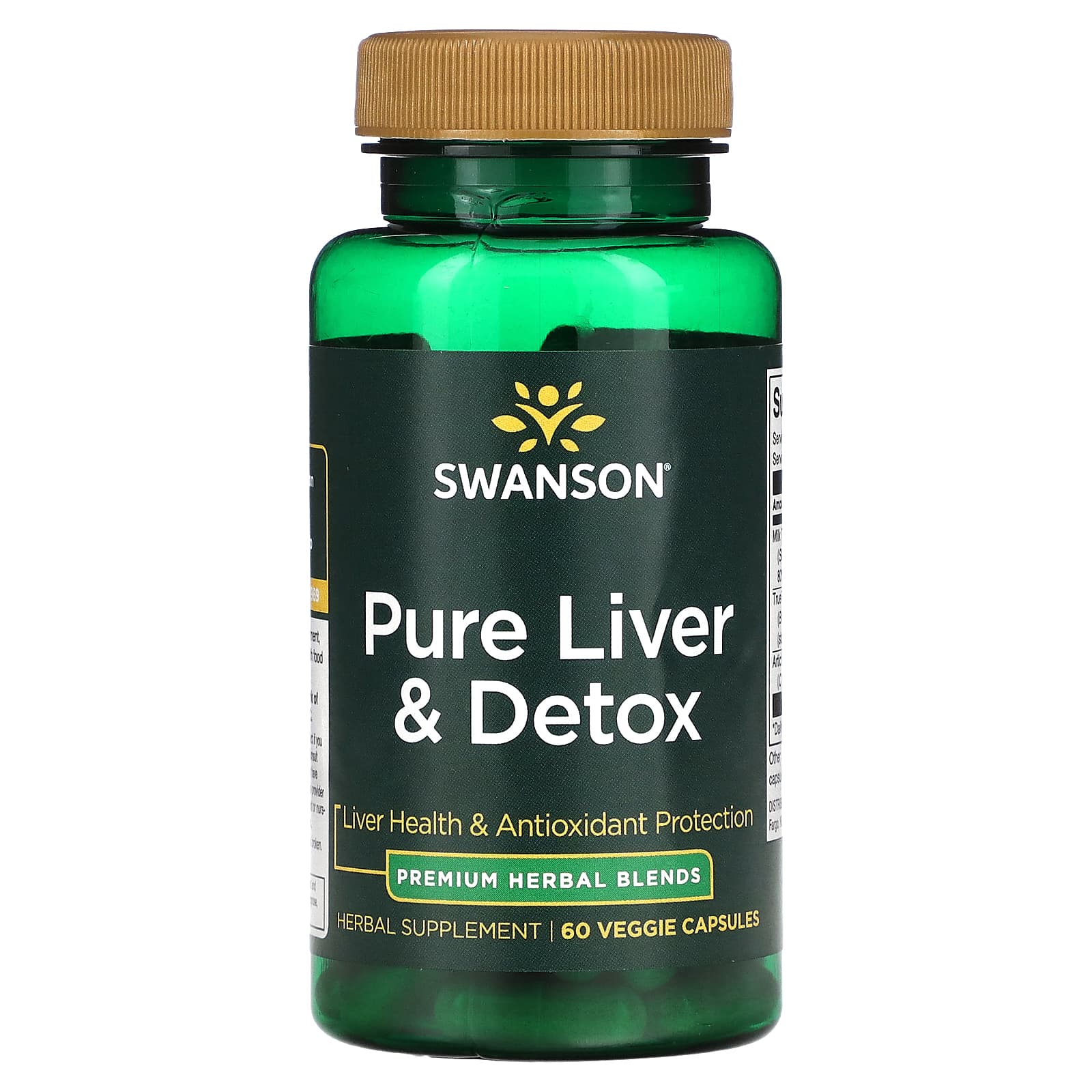 Swanson, Pure Liver & Detox , 60 Veggie Capsules - Image 1