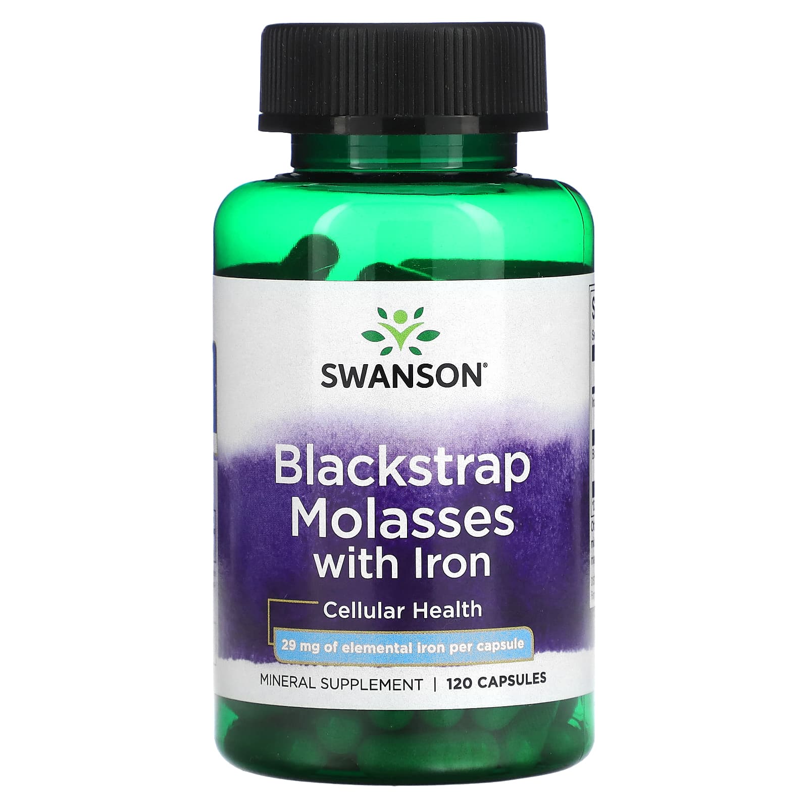 Swanson, Blackstrap Molasses With Iron, 120 Capsules - Image 1