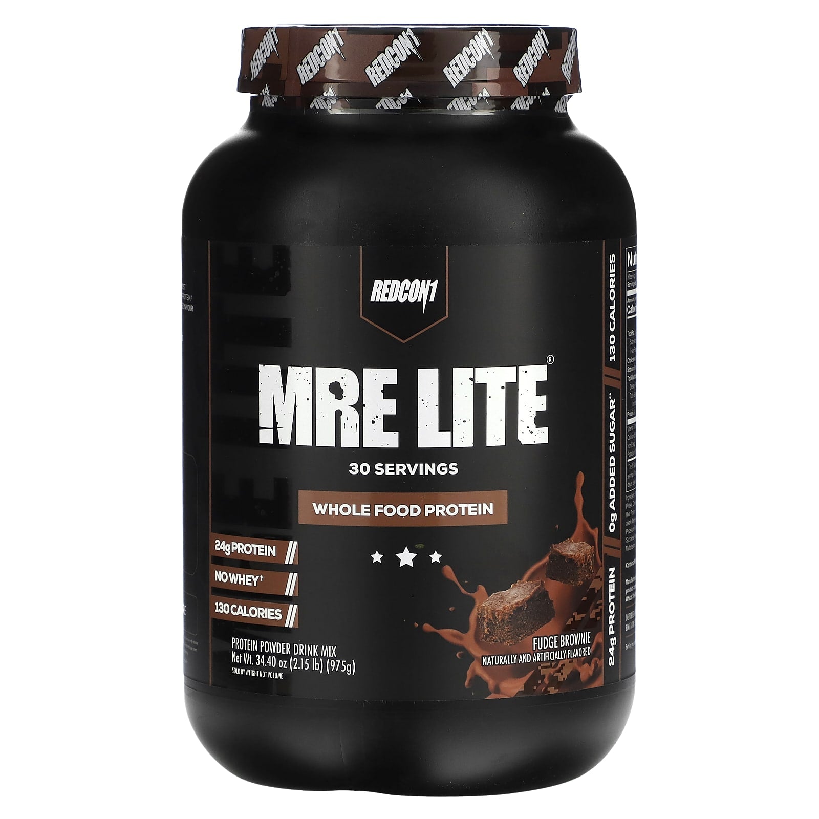Redcon1, MRE Lite, Whole Food Protein, Fudge Brownie, 2.15 lbs (975 g) - Image 1