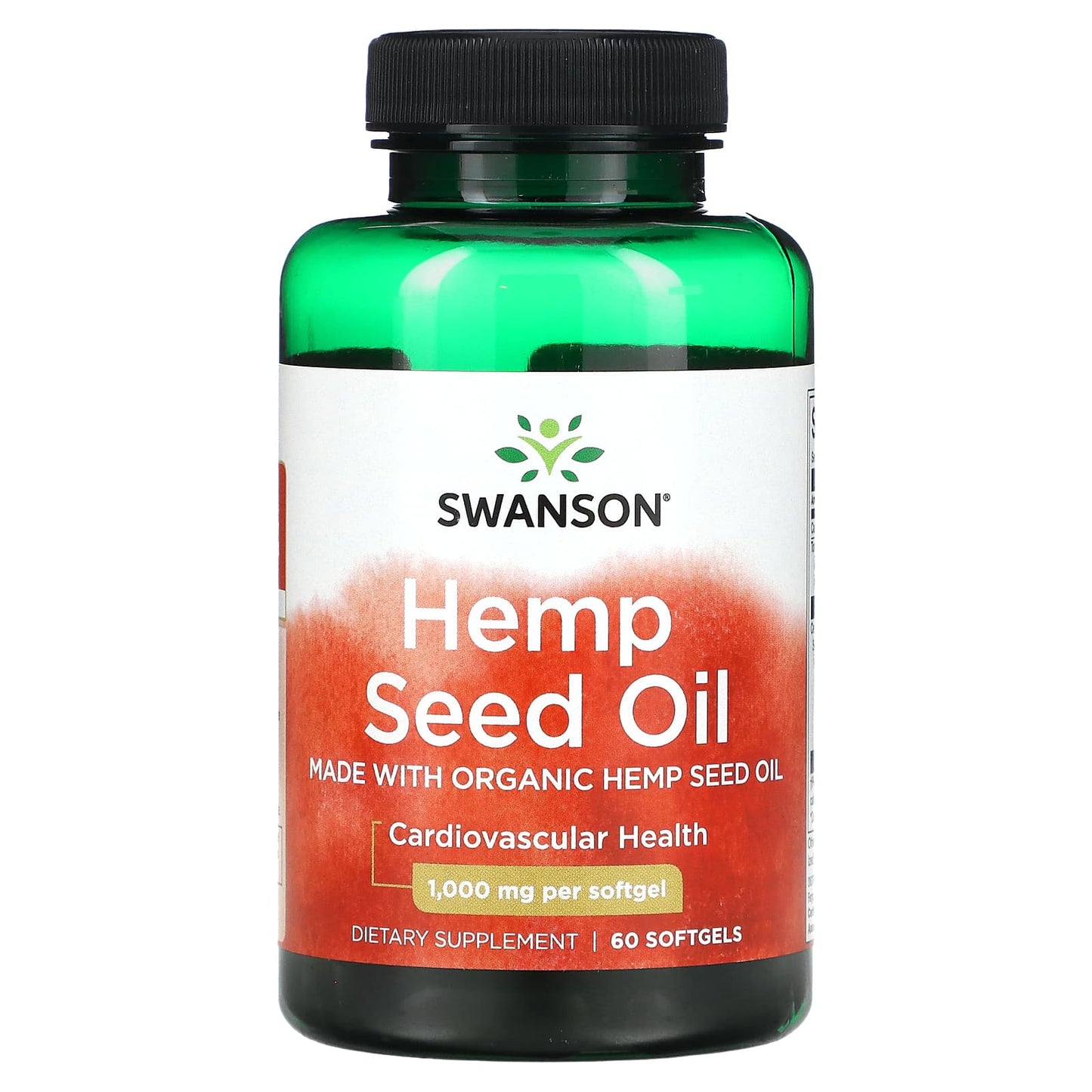 Swanson, Hemp Seed Oil, 1,000 mg, 60 Softgels - Image 1